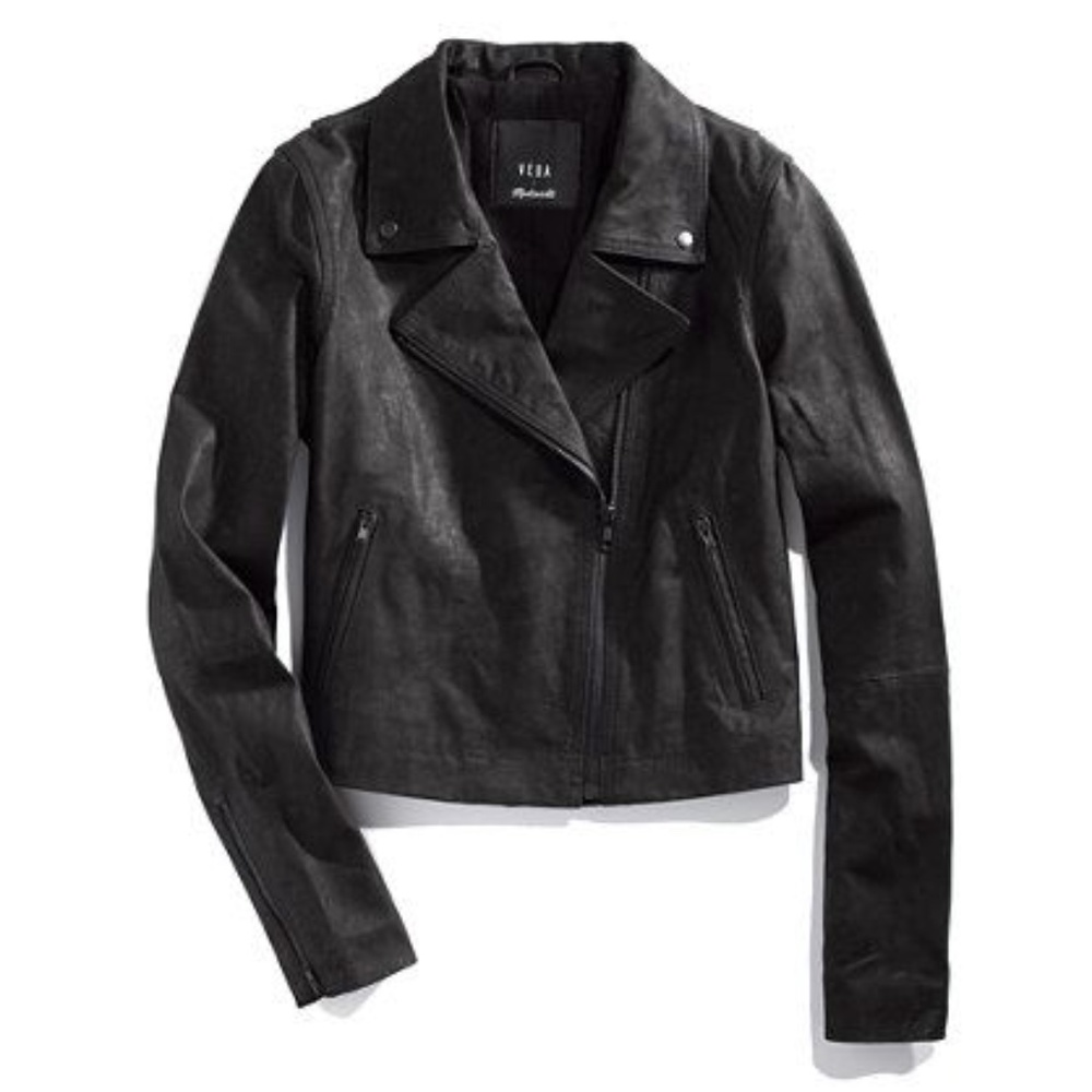 Madewell x Veda Washed Leather Moto Jacket